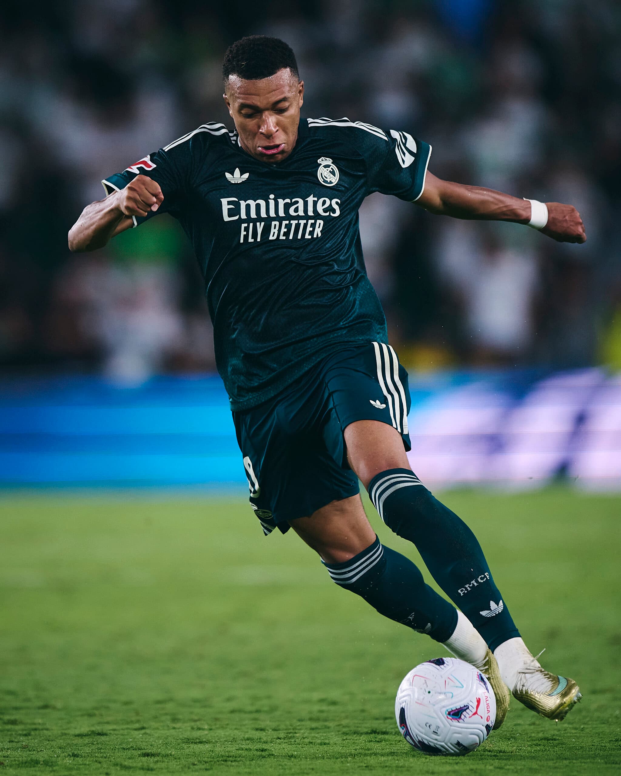 Elche: Kylian Mbappe of Real Madrid competes during the La Liga football match between Elche CF and Real Madrid in Elche, Spain, on Sept. 15, 2026. (Photo: Xinhua via IANS)