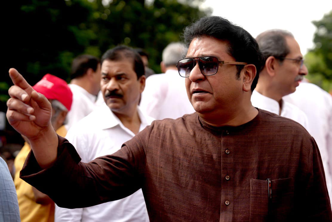 Mumbai: MNS chief Raj Thackeray takes part in a protest march against the alleged vote theft in the Maharashtra elections, in Mumbai, Saturday, November 1, 2025. (IANS)