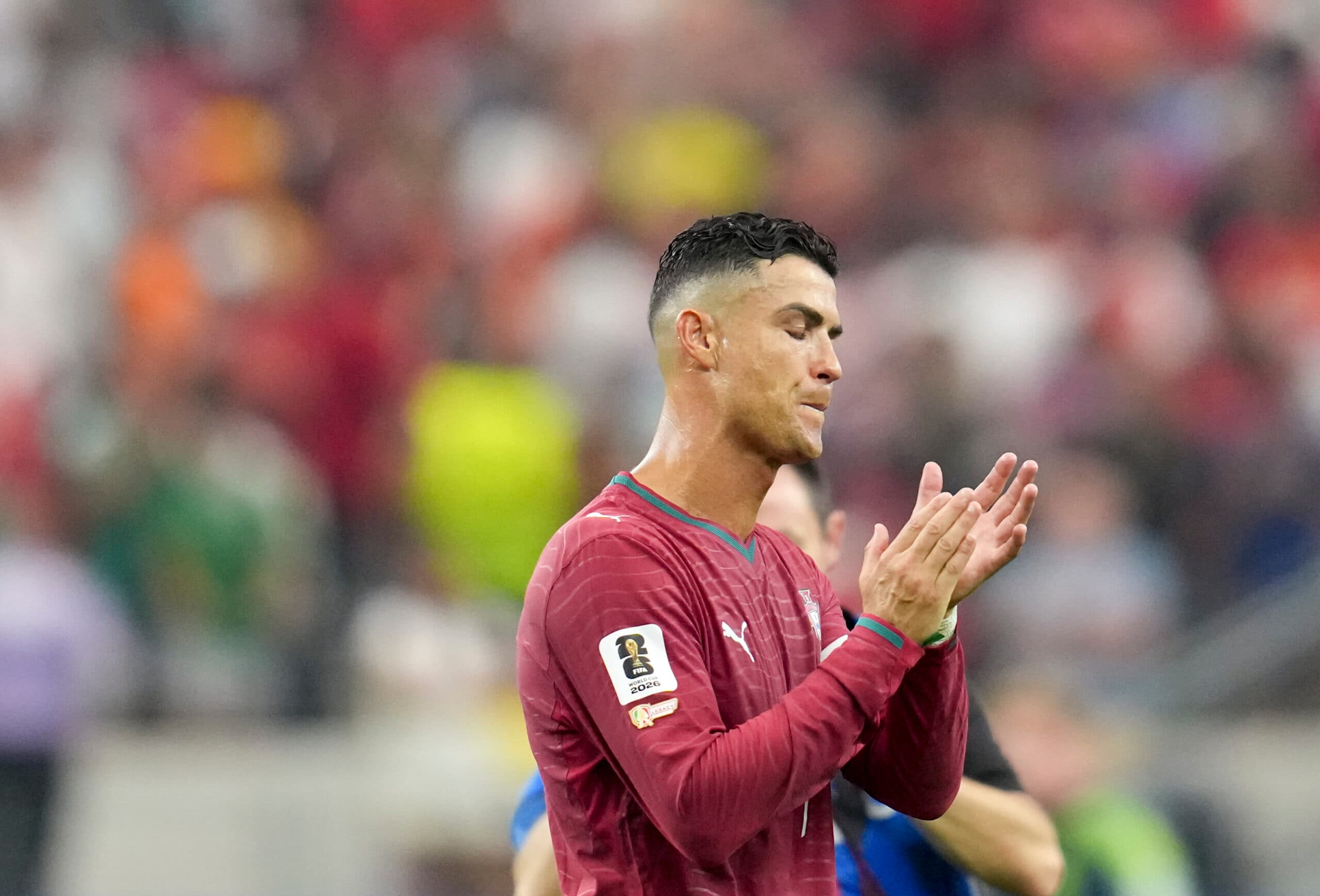 Dallas: Cristiano Ronaldo of Portugal greets spectators after the round of 16 match between Spain and Portugal at the 2026 FIFA World Cup at Dallas Stadium in Dallas, the United States, July 6, 2026. (Photo: Xinhua via IANS)