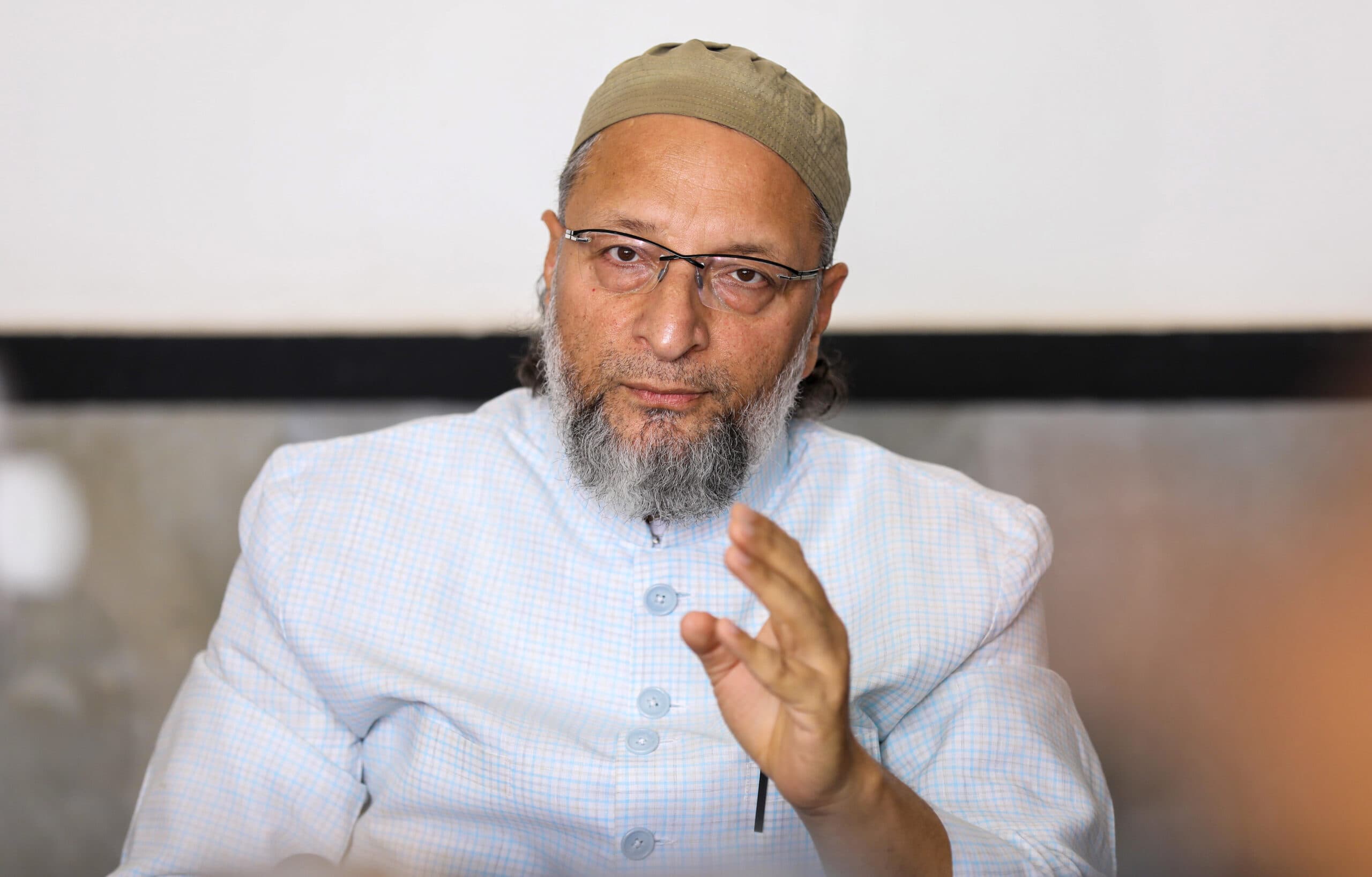 Hyderabad: AIMIM President and Hyderabad MP Asaduddin Owaisi addresses a press conference on the Special Intensive Revision (SIR) at the party headquarters, Darussalam, in Hyderabad on Thursday, June 25, 2026. (Photo: IANS)