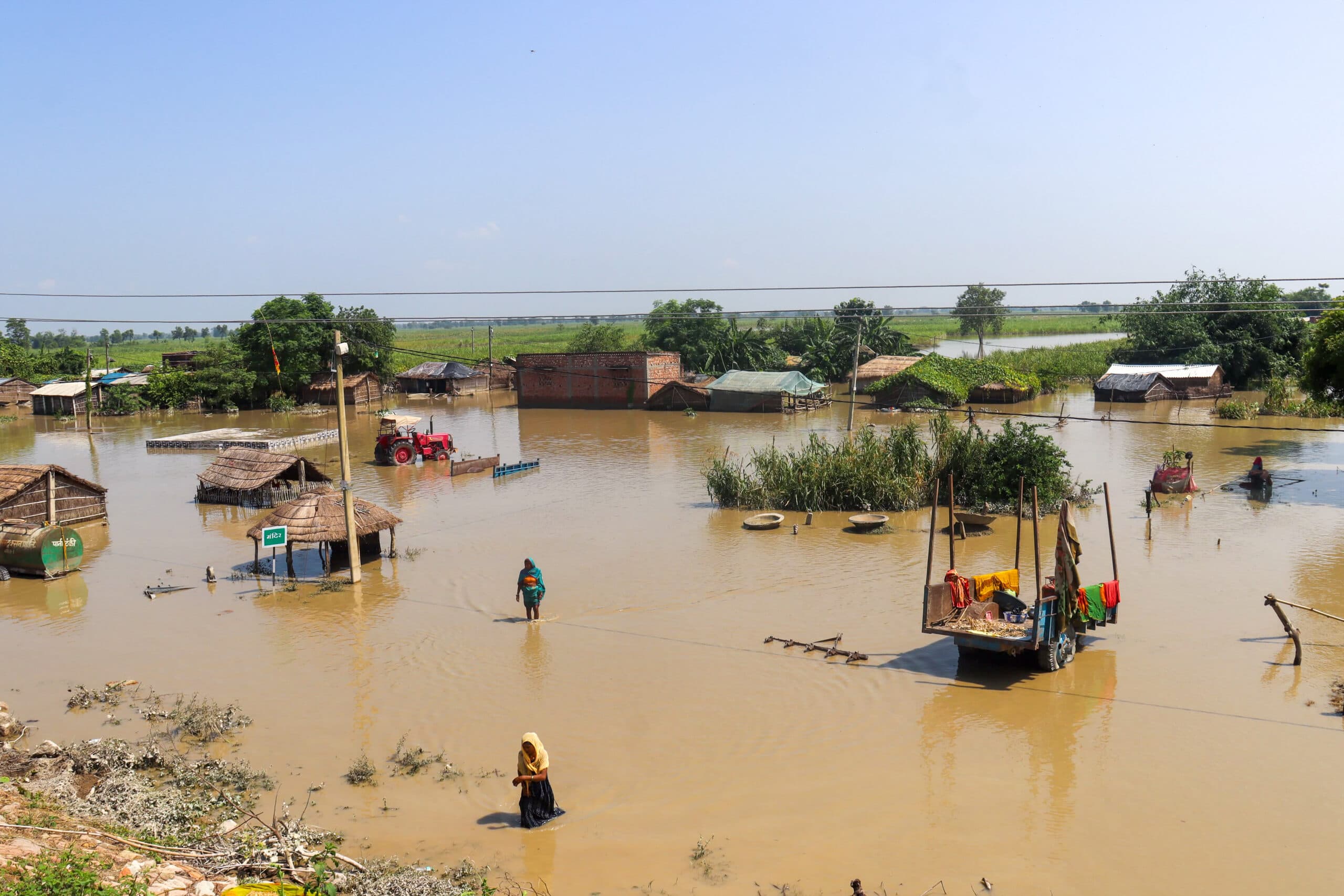 Bagaha: A view of a houses submerged in floodwaters in the Bagaha Assembly constituency of West Champaran district, in Bihar on Tuesday, September 29, 2026. (Photo: IANS)