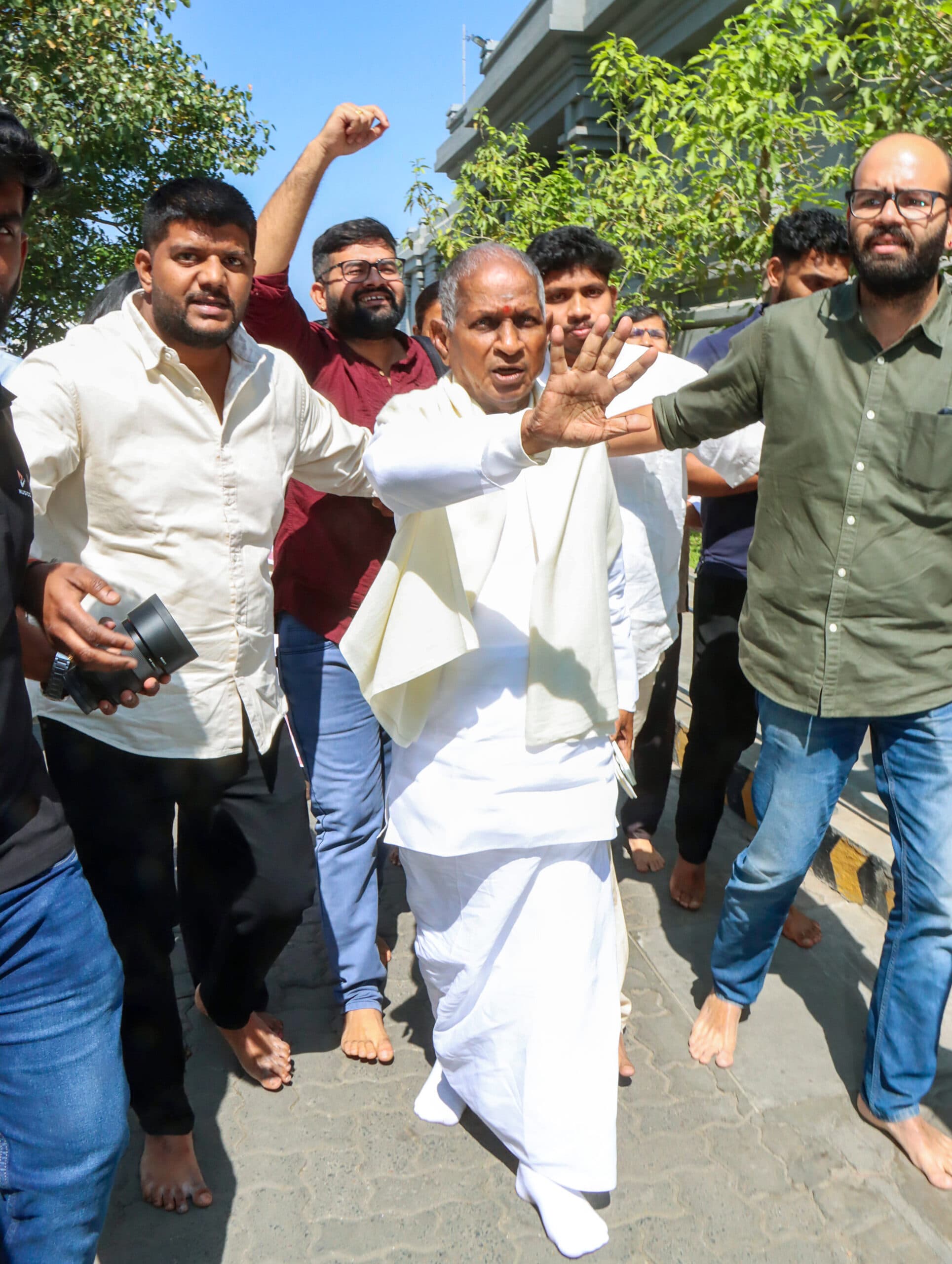 Bengaluru: Musical maestro and Rajya Sabha Member Ilaiyaraaja during a press conference on “Ilaiyaraaja 50 – Live in Concert” at ISKCON, in Bengaluru on Monday, December 15, 2025. (Photo: IANS)