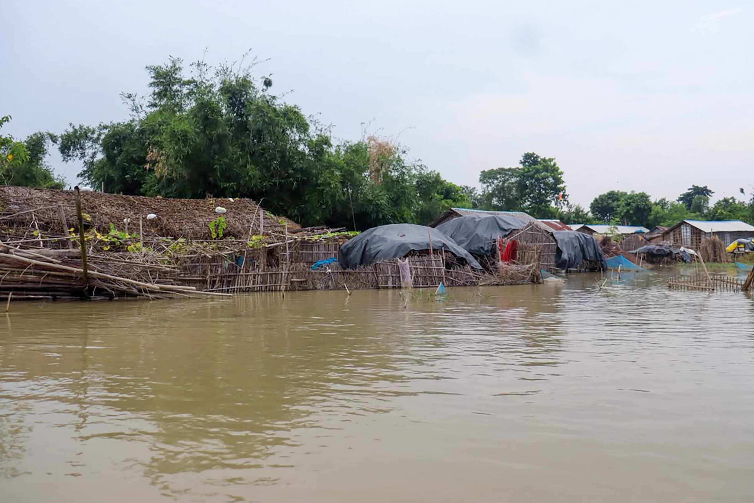 Katihar: A view of partially submerged areas following severe floods, in Katihar district, Bihar, on Sunday, September 13, 2026. (Photo: IANS)