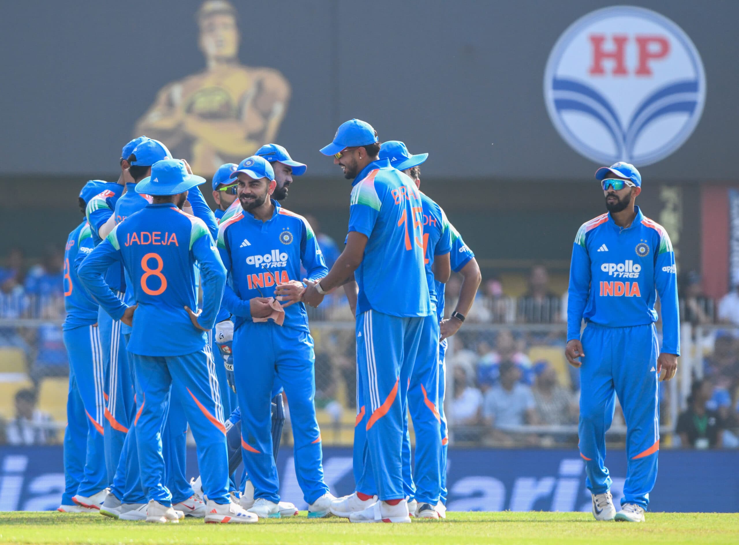 Guwahati: Indian players celebrate the dismissal of West Indies' Keacy Carty during the second ODI match between India and West Indies at the Barsapara Cricket Stadium in Guwahati, Assam, on Wednesday, September 30, 2026. (Photo: IANS)