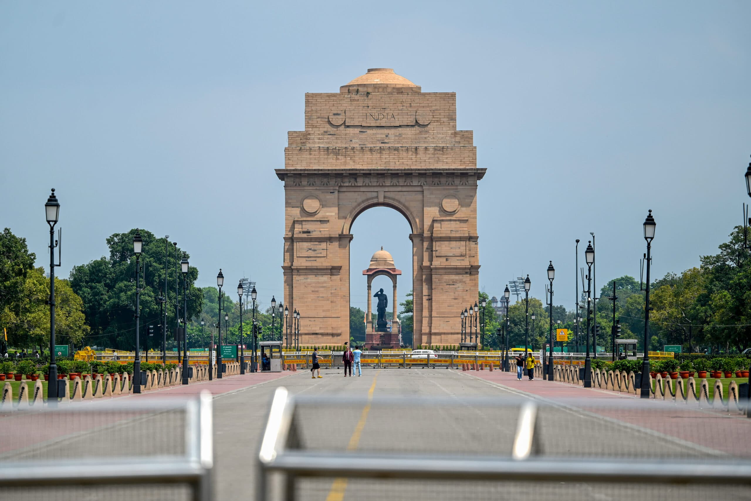 New Delhi: A deserted view of India Gate following its closure to visitors amid security arrangements during the BRICS India Summit 2026, in New Delhi on Friday, September 11, 2026. (Photo: IANS/Deepak Kumar)