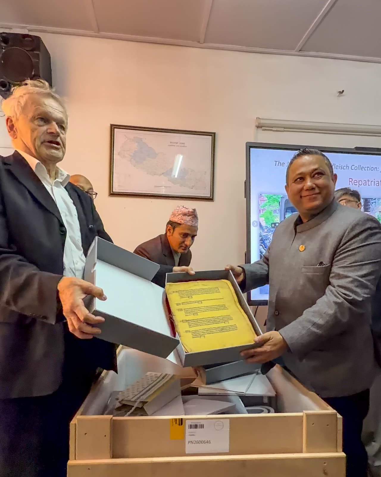 Historical 13th century Nepali documents returned from Germany