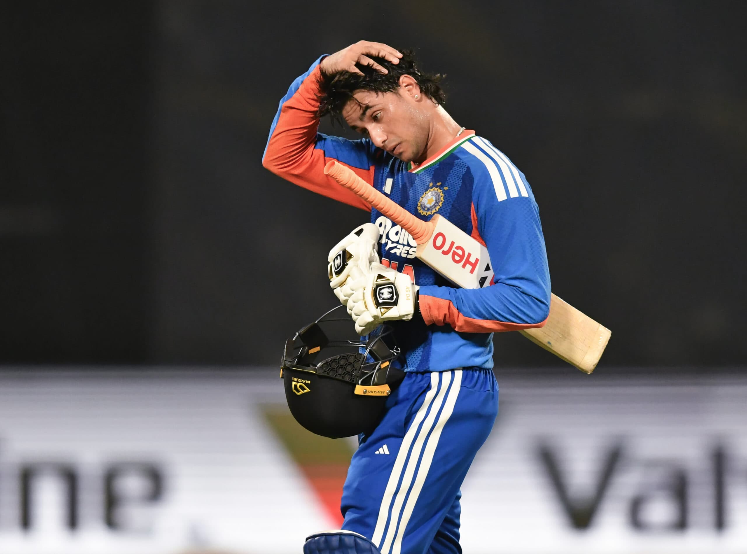New Delhi: India's Abhishek Sharma walks off the field after his dismissal during the third T20I match between India and Afghanistan at Arun Jaitley Stadium in New Delhi on Thursday, September 17, 2026. (Photo: IANS/Kamal Kishore)