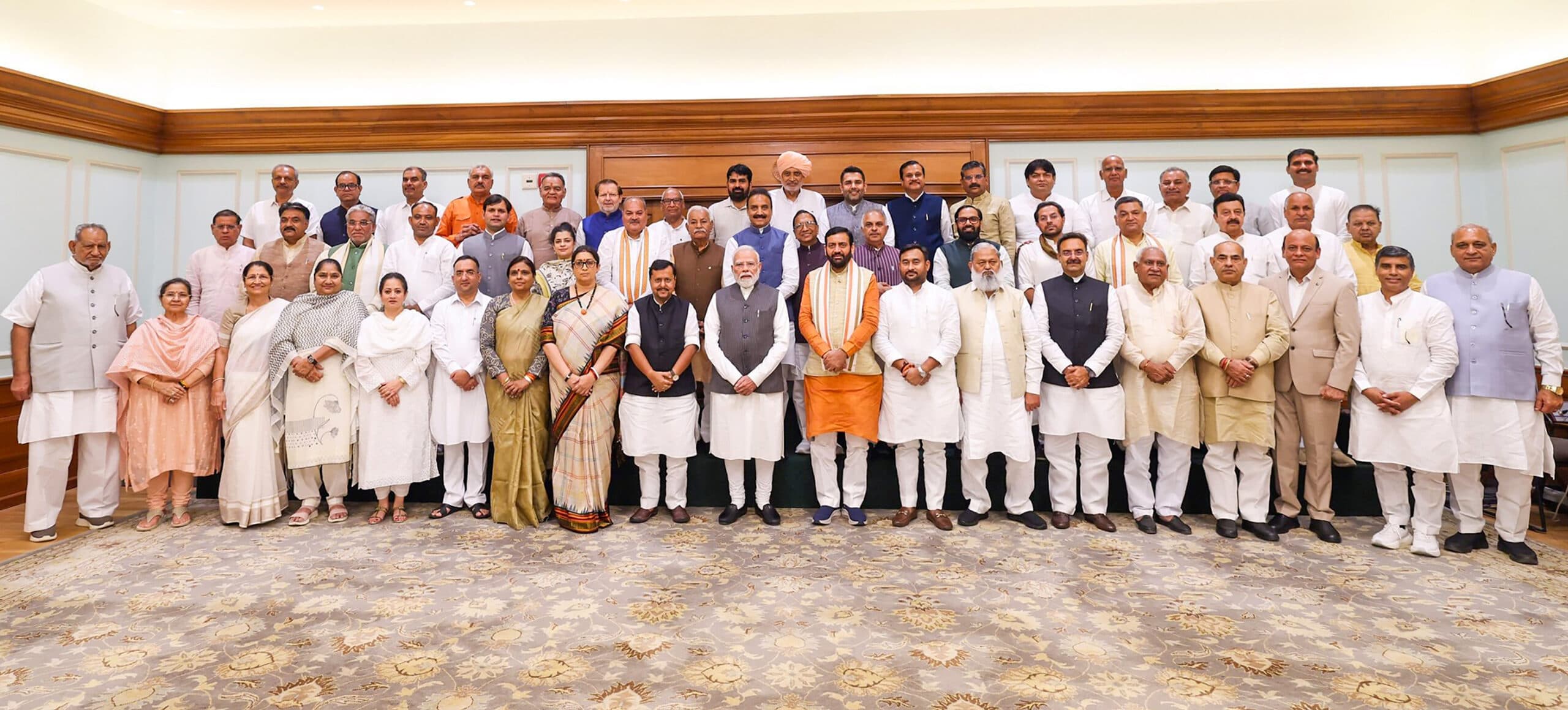 New Delhi: PM Modi meets Haryana BJP leaders and MLAs #Gallery