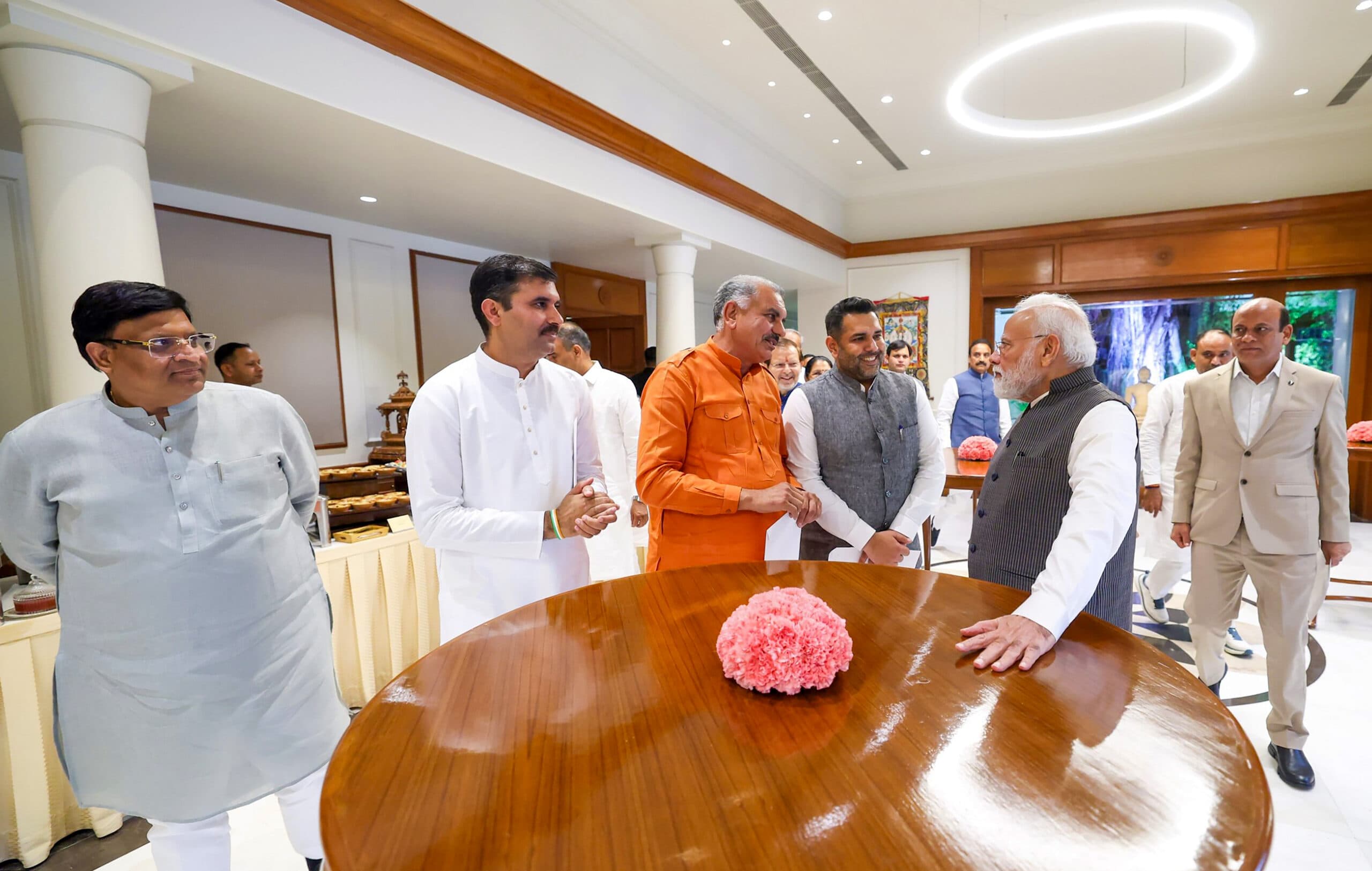 New Delhi: PM Modi meets Haryana BJP leaders and MLAs #Gallery