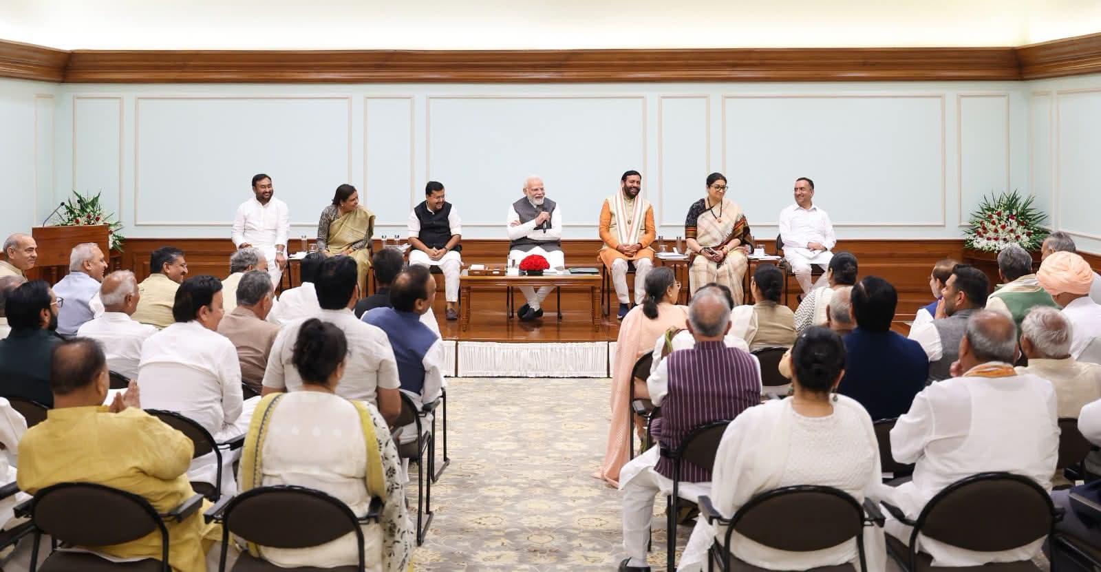New Delhi: PM Modi meets Haryana BJP leaders and MLAs #Gallery