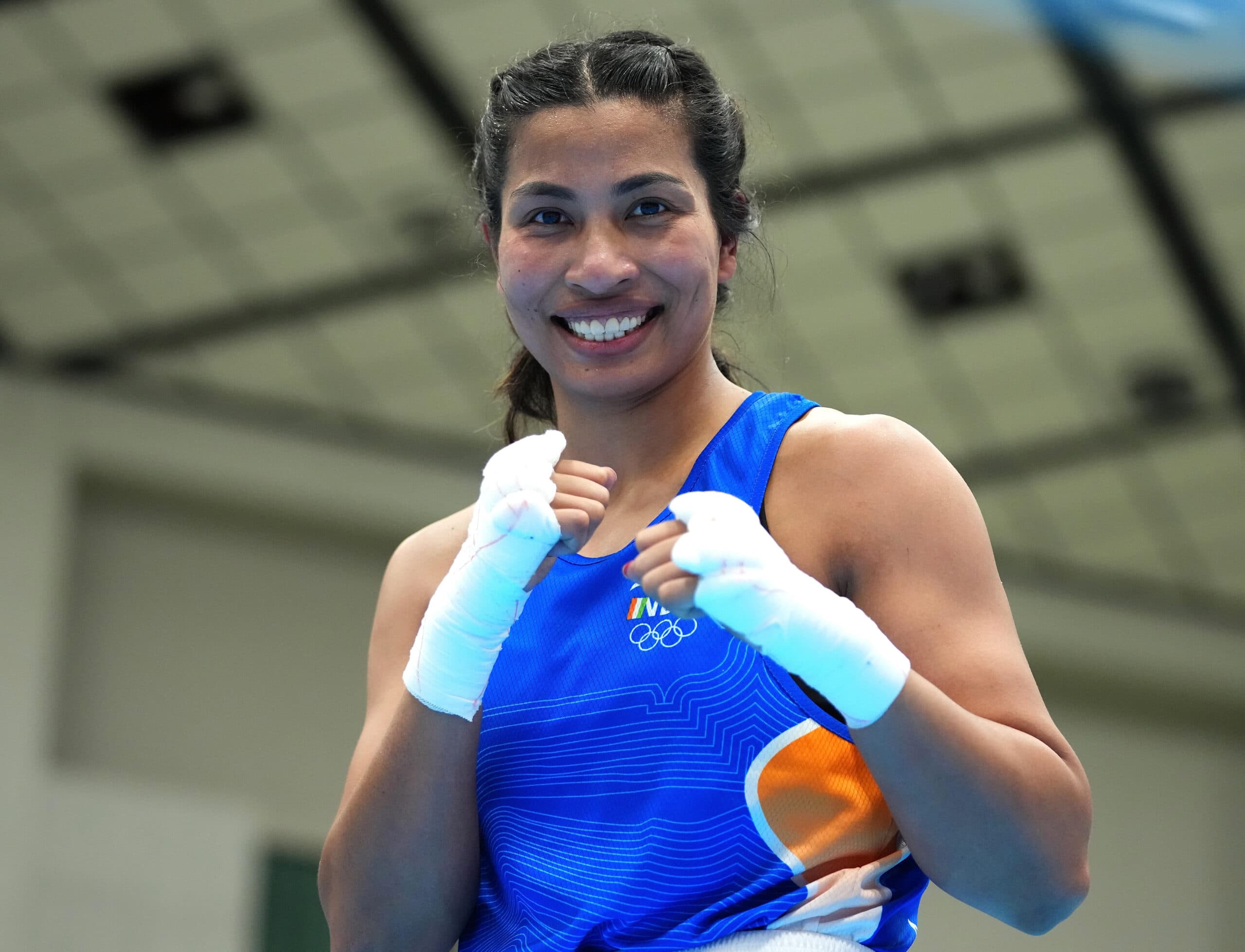 Nishio: Lovlina Borgohain of India poses for photos after the women's 75kg final bout of boxing against China’s Bao Ziyi  at the 20th Asian Games Aichi-Nagoya 2026 in Nishio of Aichi Prefecture, Japan, Oct. 2, 2026. (Xinhua)