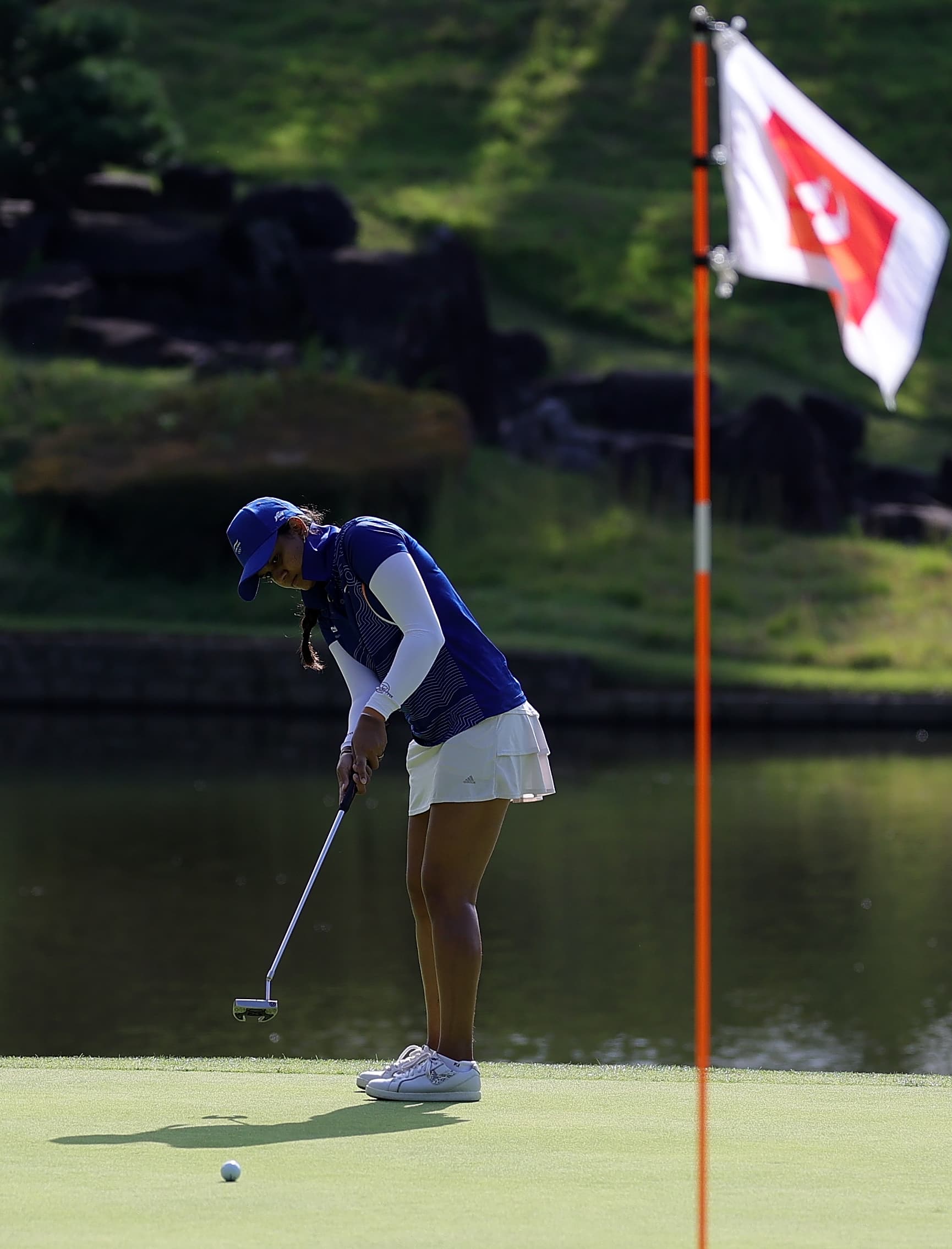 Aichi: Pranavi Sharath Urs of India competes during the Women's Individual Stroke Play Round 4 of Golf at the Asian Games 2026 in Kasugai of Aichi Prefecture, Japan, Oct. 3, 2026. (Photo: Xinhua via IANS)